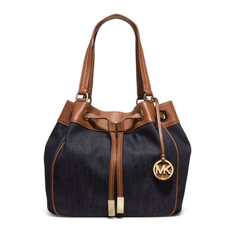 michael kors dark blue tote